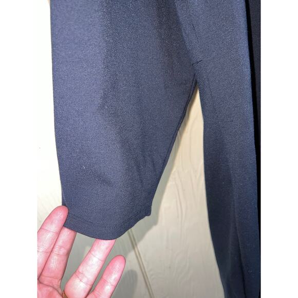 Sexy Square Neck Lane Bryant 28W 3X Black Midi DRESS Stretch Ponte Knit LBD NEW - Picture 9 of 10